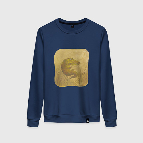 Женский свитшот Крокодильчик / Тёмно-синий – фото 1