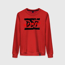 Свитшот хлопковый женский DDT НЕ СТРЕЛЯЙ!, цвет: красный