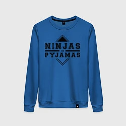 Свитшот хлопковый женский Ninjas In Pyjamas, цвет: синий