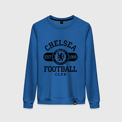 Свитшот хлопковый женский Chelsea Football Club, цвет: синий