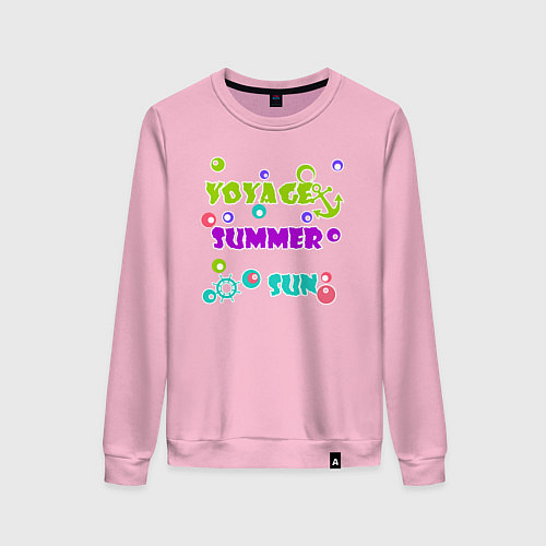 Женский свитшот Летнее путешествие / Светло-розовый – фото 1