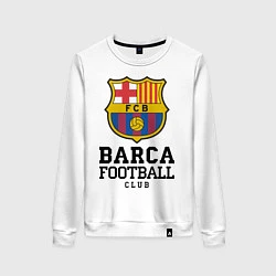 Свитшот хлопковый женский Barcelona Football Club, цвет: белый