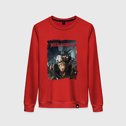 Свитшот хлопковый женский Megadeth Poster Z, цвет: красный