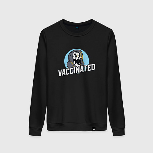 Женский свитшот Vaccinated / Черный – фото 1