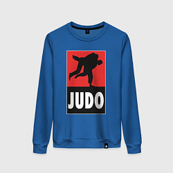 Свитшот хлопковый женский Judo, цвет: синий