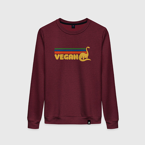 Женский свитшот Dino Vegan / Меланж-бордовый – фото 1