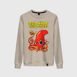 Свитшот хлопковый женский RED HOT CHILI PEPPERS, цвет: миндальный