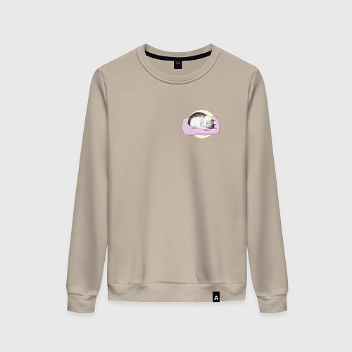 Женский свитшот Я, Цусима Котик / Миндальный – фото 1