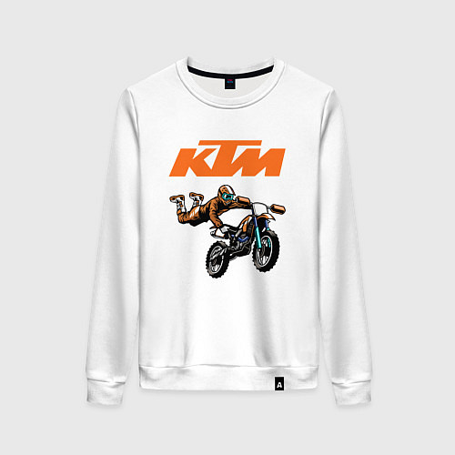 Женский свитшот KTM МОТОКРОСС Z / Белый – фото 1