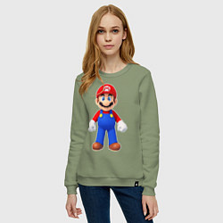 Свитшот хлопковый женский Mario, цвет: авокадо — фото 2