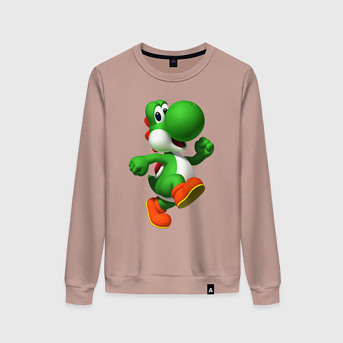 Женский свитшот 3d Yoshi / Пыльно-розовый – фото 1