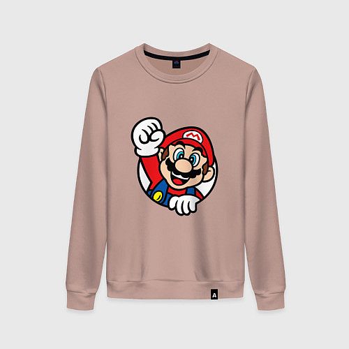 Женский свитшот MarioFace / Пыльно-розовый – фото 1