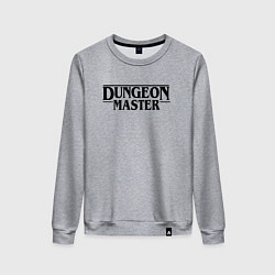 Свитшот хлопковый женский DUNGEON MASTER ГАЧИМУЧИ ЧЁРНЫЙ ЛОГО, цвет: меланж
