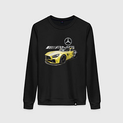 Свитшот хлопковый женский Mercedes V8 BITURBO AMG Motorsport, цвет: черный