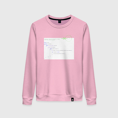 Женский свитшот Код Создателя - для программиста / Светло-розовый – фото 1
