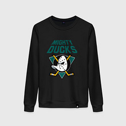 Свитшот хлопковый женский Анахайм Дакс, Mighty Ducks, цвет: черный