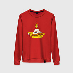 Женский свитшот The Beatles Yellow Submarine в дудл стиле