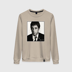 Свитшот хлопковый женский Аль Пачино Al Pacino, цвет: миндальный