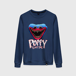 Свитшот хлопковый женский Poppy Playtime: Monster, цвет: тёмно-синий