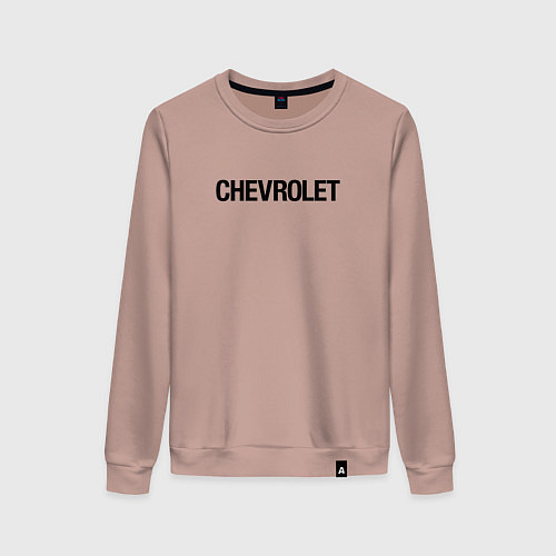 Женский свитшот Chevrolet Лого Эмблема спина / Пыльно-розовый – фото 1