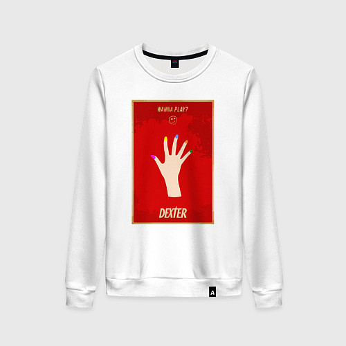 Женский свитшот Dexter wanna play / Белый – фото 1