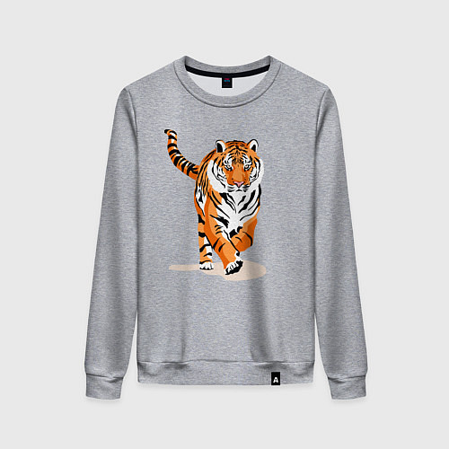Женский свитшот Властный хозяин джунглей / Меланж – фото 1