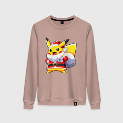 Женский свитшот НОВОГОДНИЙ ПИКАЧУ САНТА КЛАУС