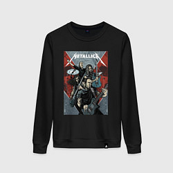 Свитшот хлопковый женский Metallica - cool dudes!, цвет: черный
