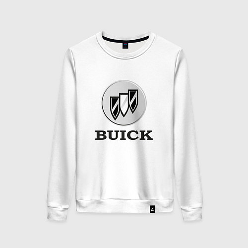 Женский свитшот Gray gradient Logo Buick / Белый – фото 1