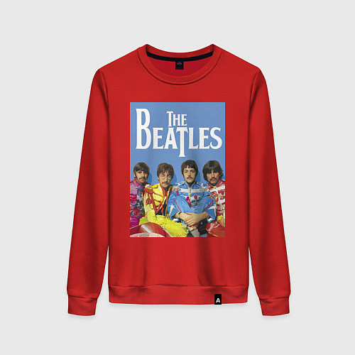 Женский свитшот The Beatles - world legend! / Красный – фото 1