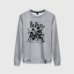 Свитшот хлопковый женский Крутая Ливерпульская четвёрка!, цвет: меланж