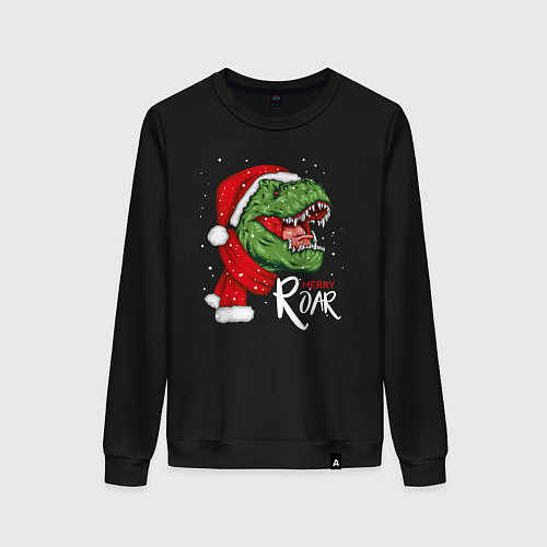 Женский свитшот T-rex Merry Roar / Черный – фото 1