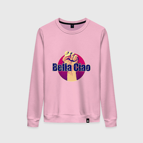 Женский свитшот Bella Ciao Fist / Светло-розовый – фото 1