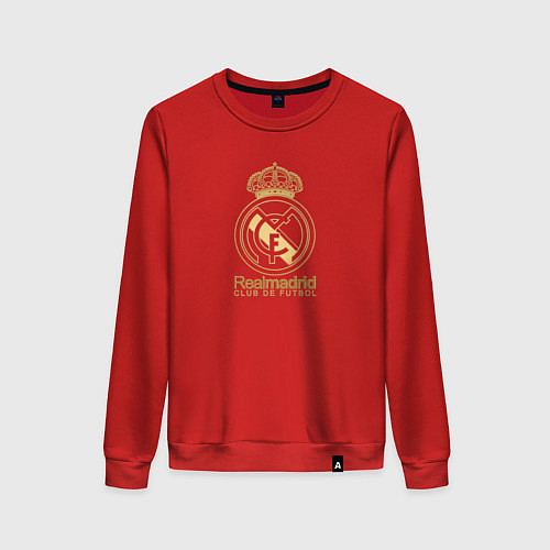 Женский свитшот Real Madrid gold logo / Красный – фото 1