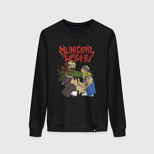 Женский свитшот Municipal Waste - crossover thrash! / Черный – фото 1