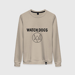 Свитшот хлопковый женский Watch Dogs, цвет: миндальный