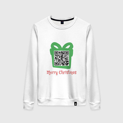 Женский свитшот QR Christmas / Белый – фото 1