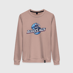 Свитшот хлопковый женский Jersey shore Blue claws - baseball team, цвет: пыльно-розовый