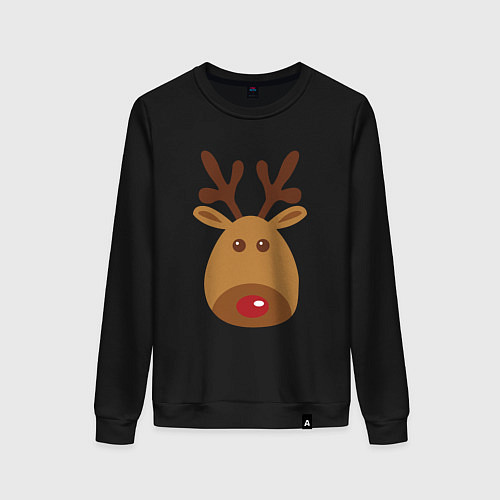 Женский свитшот Олень 2022 / Черный – фото 1