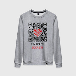 Свитшот хлопковый женский QR-Love, цвет: меланж