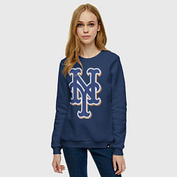 Свитшот хлопковый женский New York Mets - baseball team, цвет: тёмно-синий — фото 2