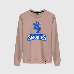 Свитшот хлопковый женский Tennessee smokies - baseball team, цвет: пыльно-розовый
