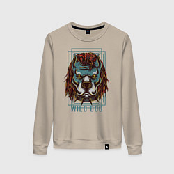 Женский свитшот Бульдог в ошейнике