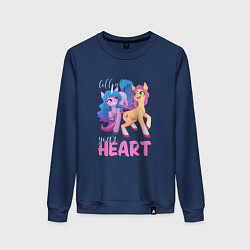 Свитшот хлопковый женский My Little Pony Follow your heart, цвет: тёмно-синий