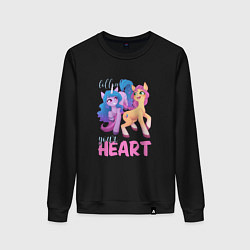 Свитшот хлопковый женский My Little Pony Follow your heart, цвет: черный