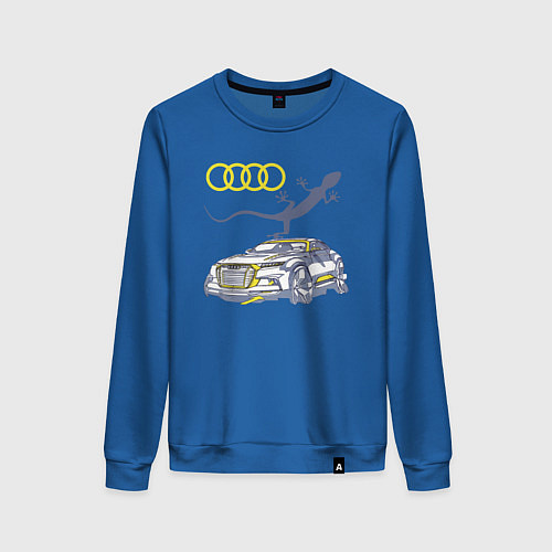 Женский свитшот Audi Quattro - зачётное точило! / Синий – фото 1