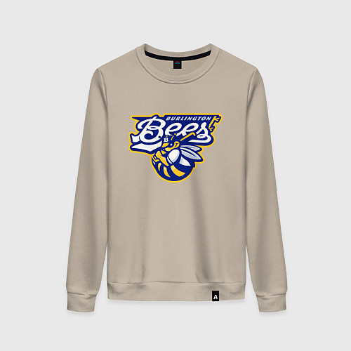 Женский свитшот Burlington Bees - baseball team / Миндальный – фото 1