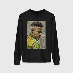 Свитшот хлопковый женский Neymar Junior - Brazil national team, цвет: черный