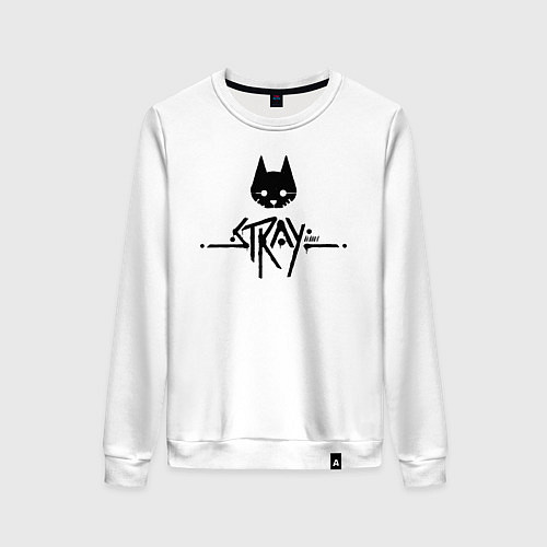 Женский свитшот Stray: Black Logo / Белый – фото 1