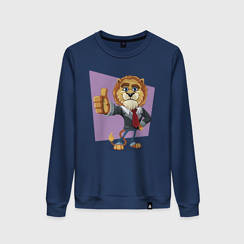 Женский свитшот Lion - boss / Тёмно-синий – фото 1